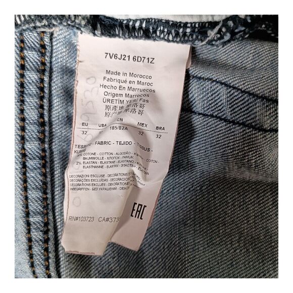 Armani Jeans J21 Regular Button Fly Straight Blue Men's 32x27 - Picture 8 of 12